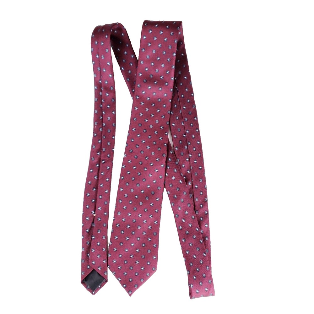 Resilio Collegiate Floral Necktie Mens Burgundy Blue Preppy Classiccore Academia